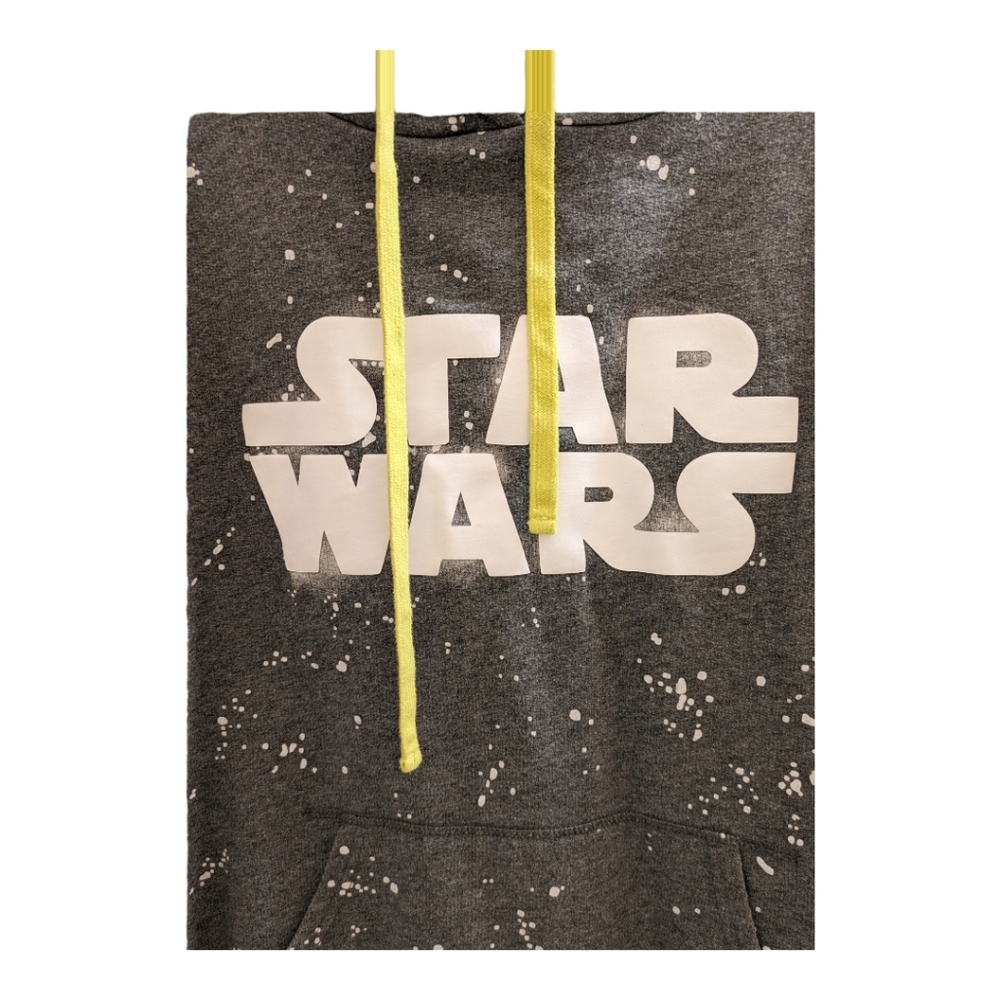 Star Wars Gray Spotted Neon Green Pullover Hoodie Sweatshirt. 1X - Picture 5 of 5